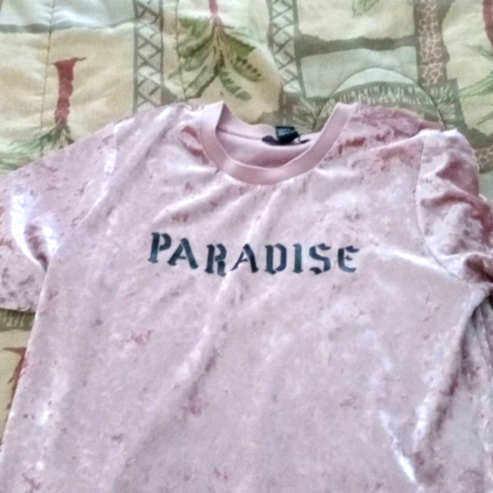 Pink Chrome Paradise Forever 21 Women's shirt